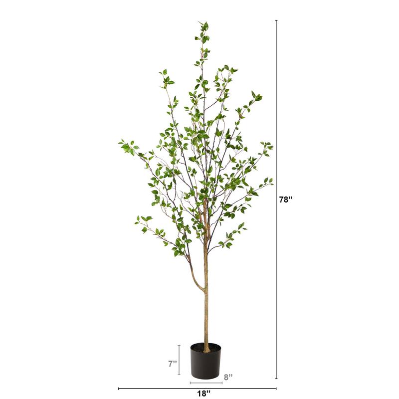 6.5' Minimalist Citrus Artificial Tree - 6.5