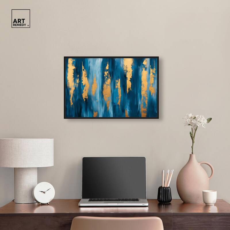 Dark Texture Golden Touch II Canvas by Art Remedy