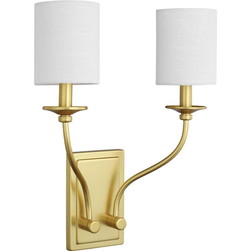 Progress Lighting Bonita 2 Light 17" Tall Wall Sconce - Satin Brass