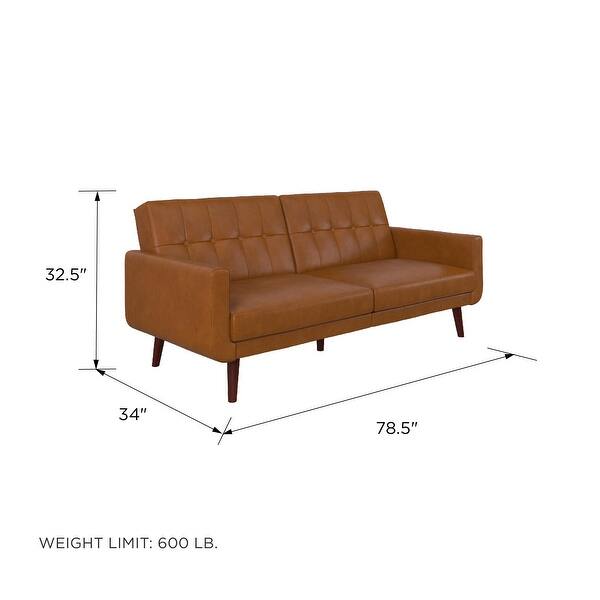 Avenue Greene Fania Modern Faux Leather Futon Bed Bath & Beyond