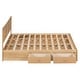 preview thumbnail 8 of 10, Queen Size Wood Platform Bed with Underneath Storage and 2-Drawers, Wood Color