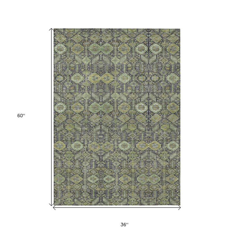Alrimo Lush Floral Weather Resistant Classic Meets Modern Outdoor Rug