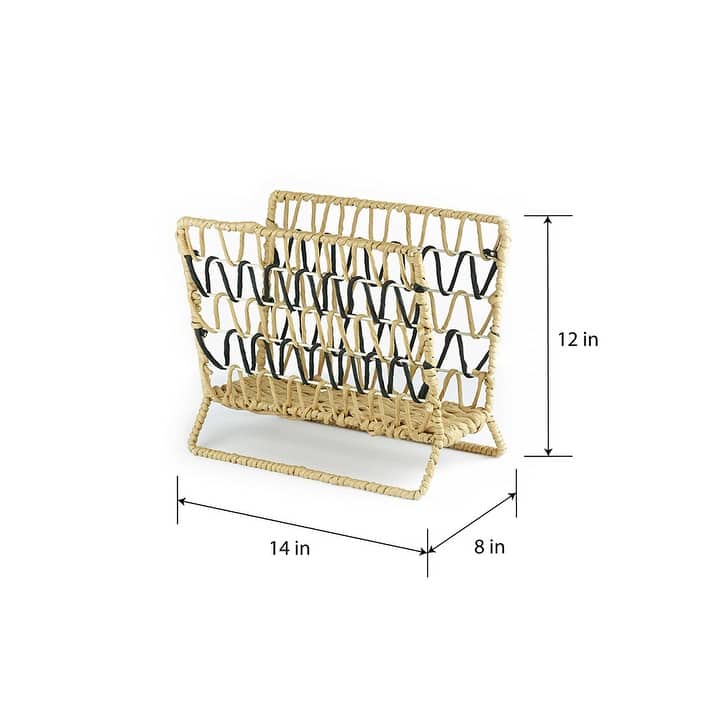 Becki Owens Metal and Seagrass Magazine Rack