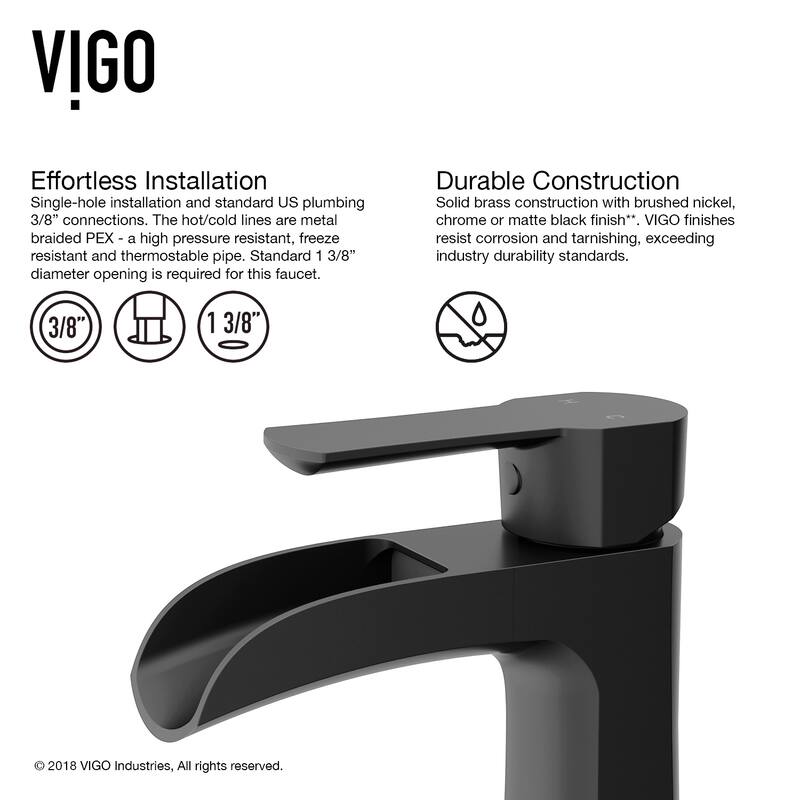 VIGO Paloma 7" H Single Handle Single Hole Bathroom Faucet