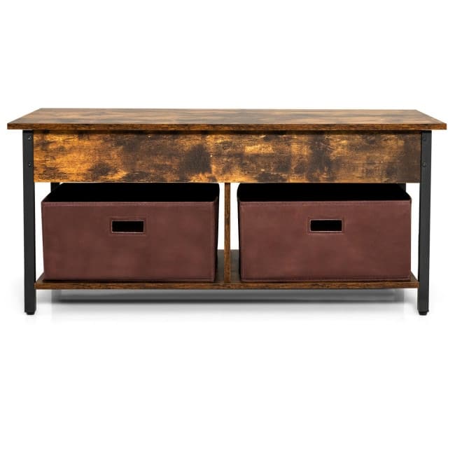 Lift Top Coffee Table Central Table with Drawers and Hidden Compartment for Living Room - 42" x 19.5" x 19" (L x W x H)