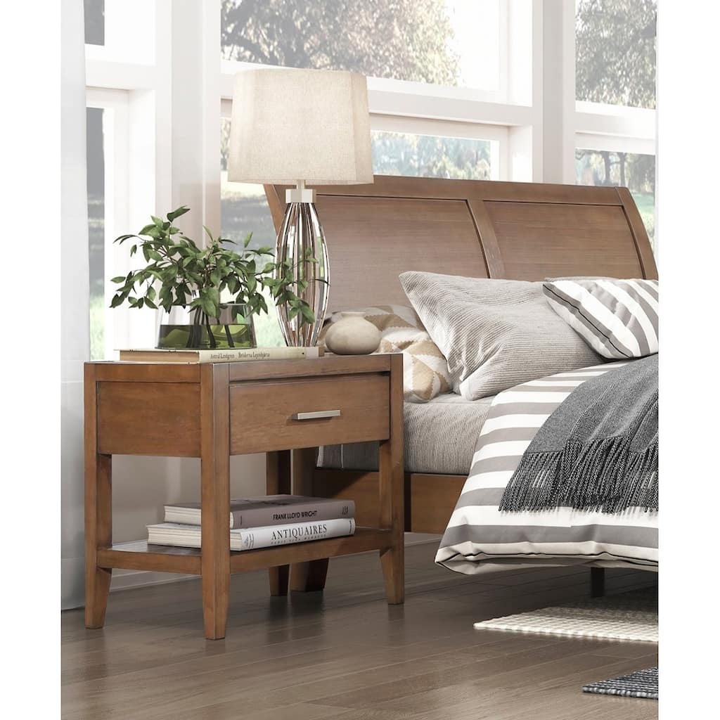 Versatile Transitional Nightstand with Stylish Design and Practical Storage