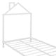 preview thumbnail 41 of 46, Metal Platform Bed with House-Shaped Headboard Design