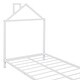 preview thumbnail 7 of 7, White Twin Size Metal Platform Bed with House-Shaped Headboard for Kids