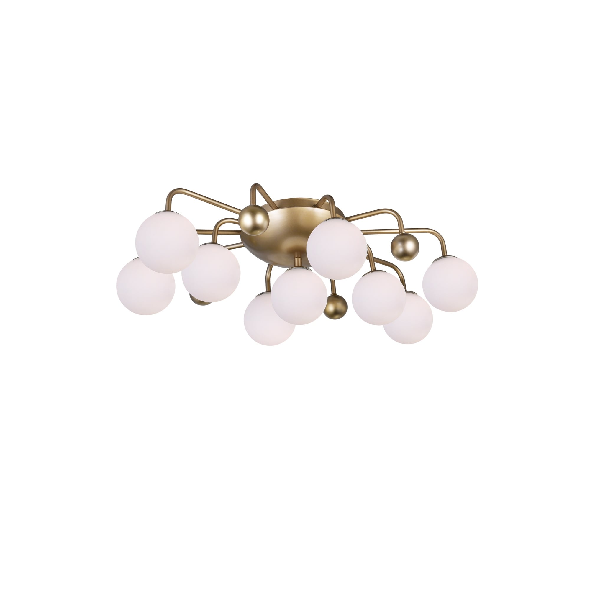 CWI Lighting Element 9 Light 24in Sun Gold Flush Mount - Sun Gold