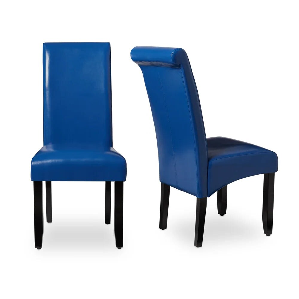 Milan faux leather dining discount chairs