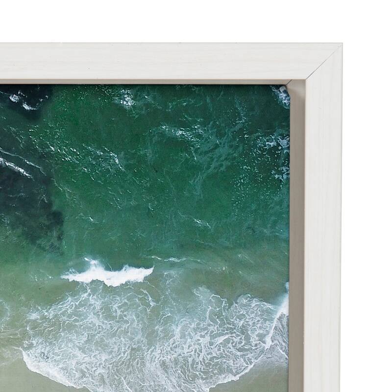 Kate and Laurel Sylvie La Jolla Curves Framed Canvas by Rachel Bolgov