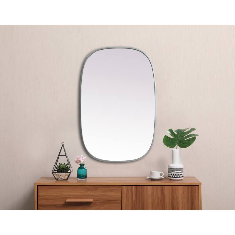 Elegant Lighting MR2B2436 Brynn 24" W x 36" H Modern Oval Bathroom