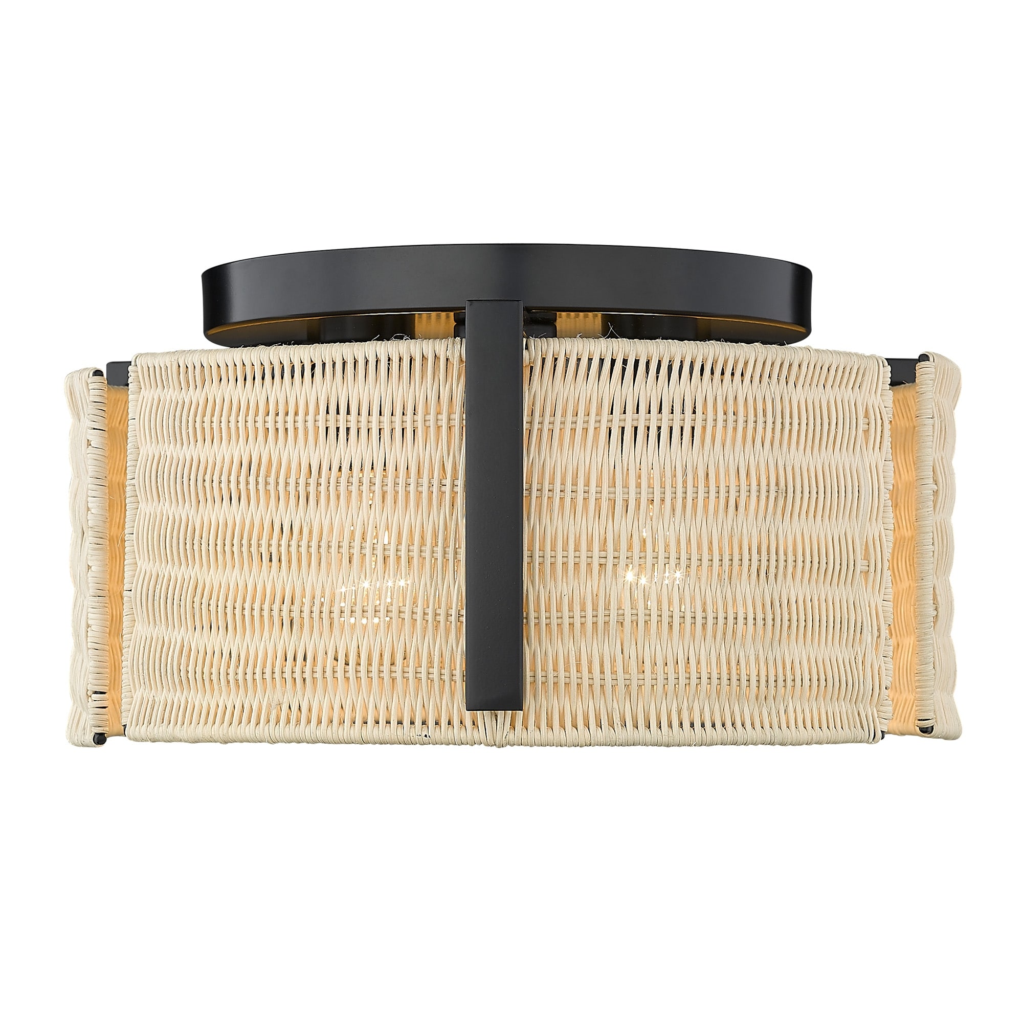 Wry Lighting Grove 3-light Flush Mount in Matte Black
