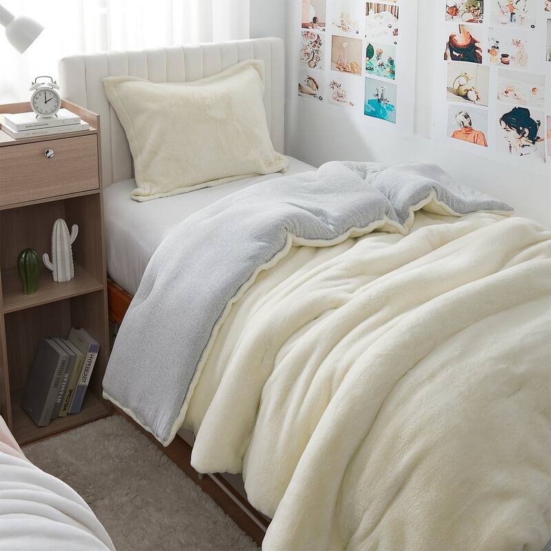 Chunky Sweater - Coma Inducer® Oversized Comforter Set - Whiteout Blizzard Gray - Twin XL