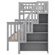 preview thumbnail 4 of 14, Merax Twin over Full Wood Bunk Bed with Storage Stairs