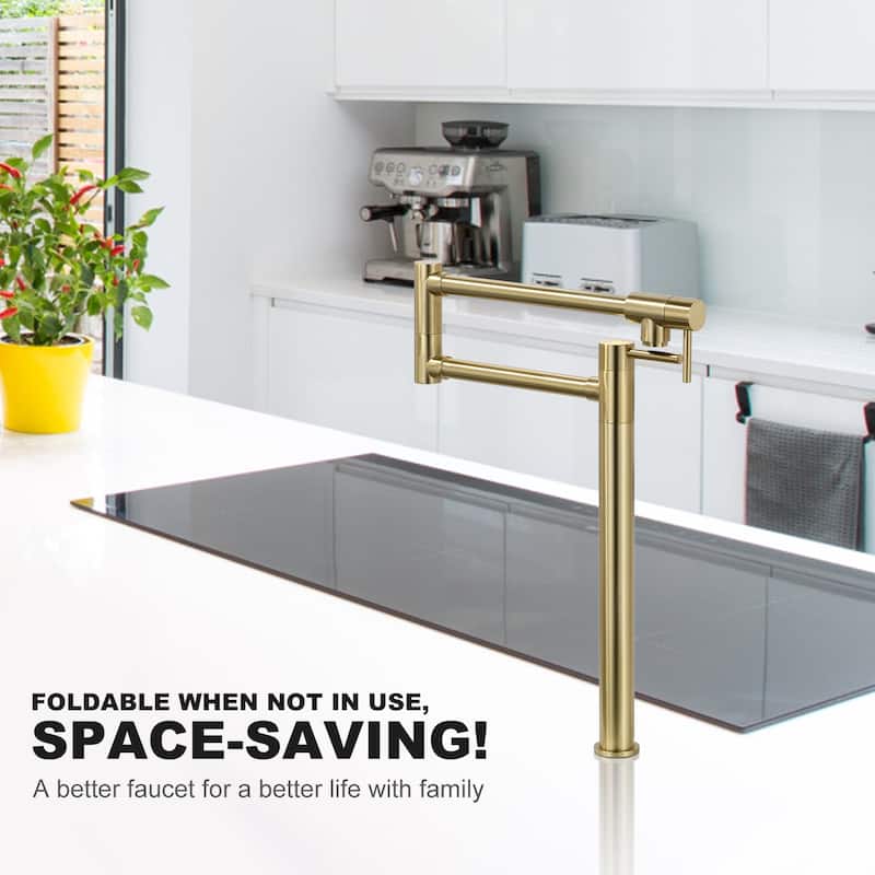 WOWOW Deck Mount Pot Filler Folding Faucet