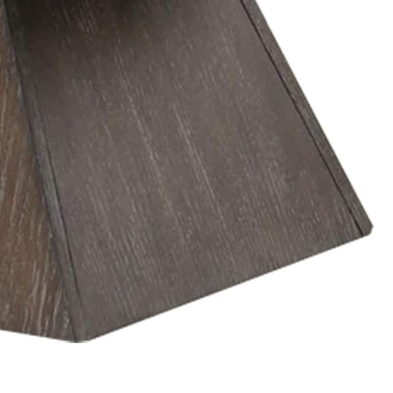 Asten Coffee Table, 48 Inch White Marble, Walnut Brown Pedestal Base