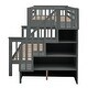 preview thumbnail 10 of 8, Twin over Full Bunk Bed with Trundle, Maximized Storage Space, Grey