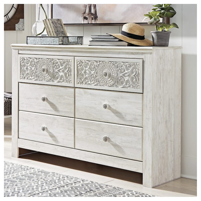 Paxberry Whitewash Dresser