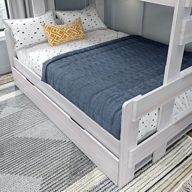 Max and Lily Farmhouse Twin over Full Bunk Bed with Trundle