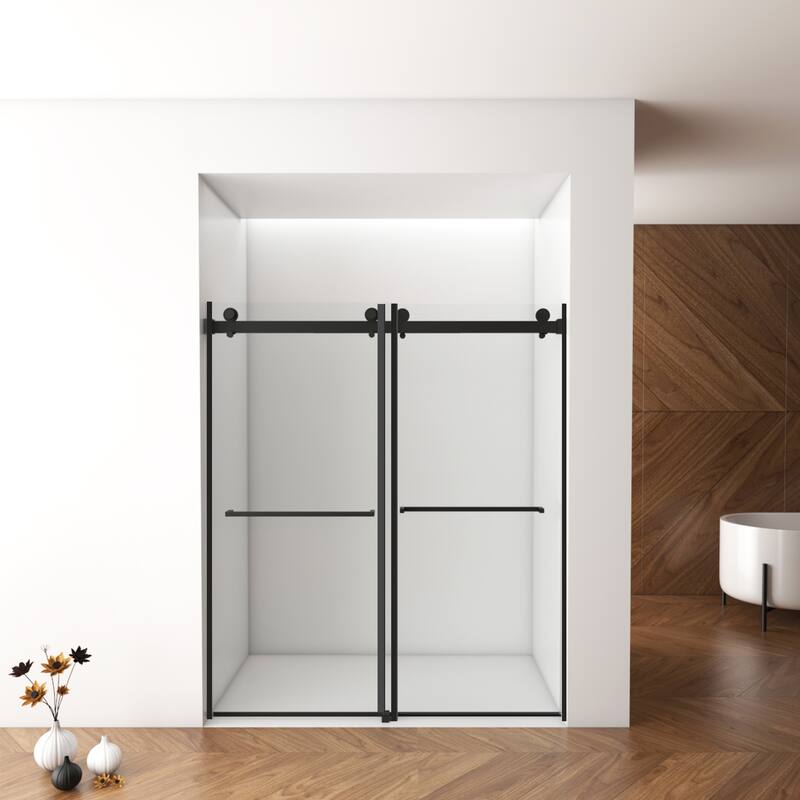 Frameless Shower Door, Double Sliding Shower Door