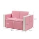preview thumbnail 9 of 8, Gymax Multi-functional Kids Sofa Table Chair Set 2 Seat Couch