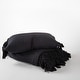 preview thumbnail 5 of 4, Rizzy Home Tatum Fringe Decorative Sham - 12" X 18" Black