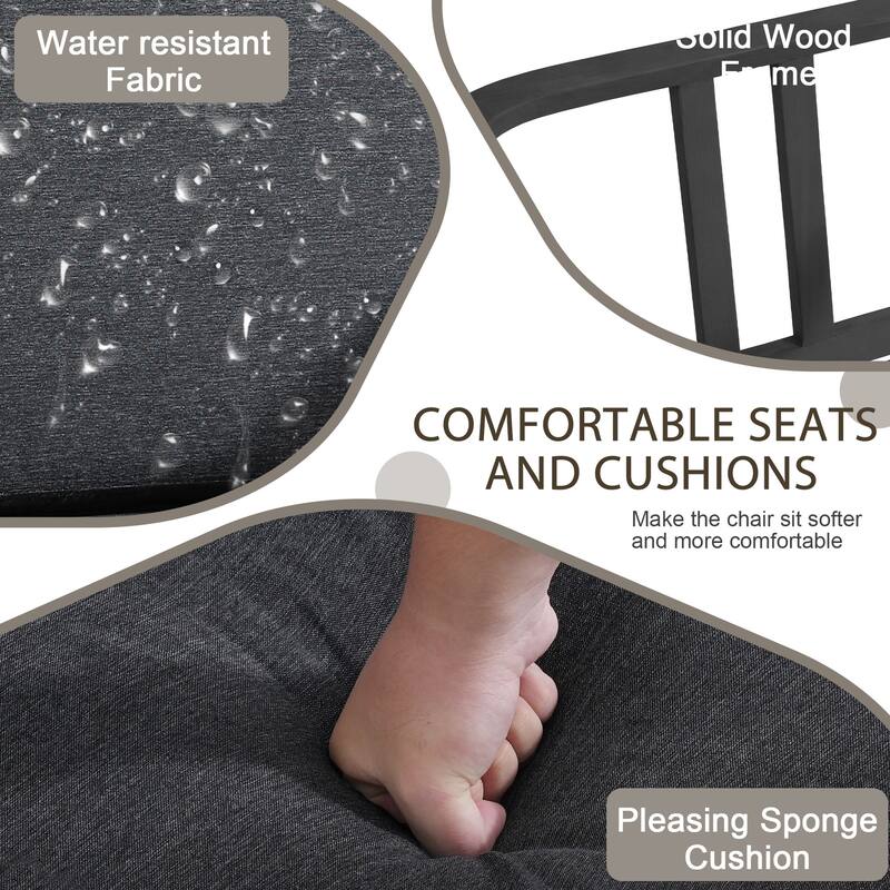 Patio Teak Wood Outdoor Loveseat Sofa with Cushions