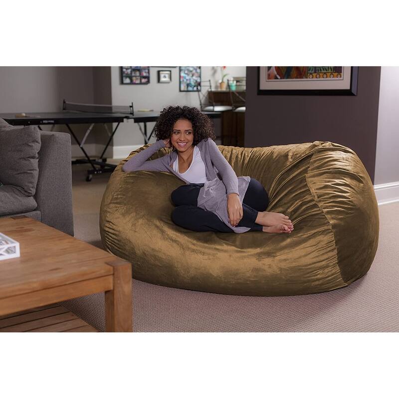 6-foot Bean Bag Lounger Large Memory Foam Bag Chair Lounger