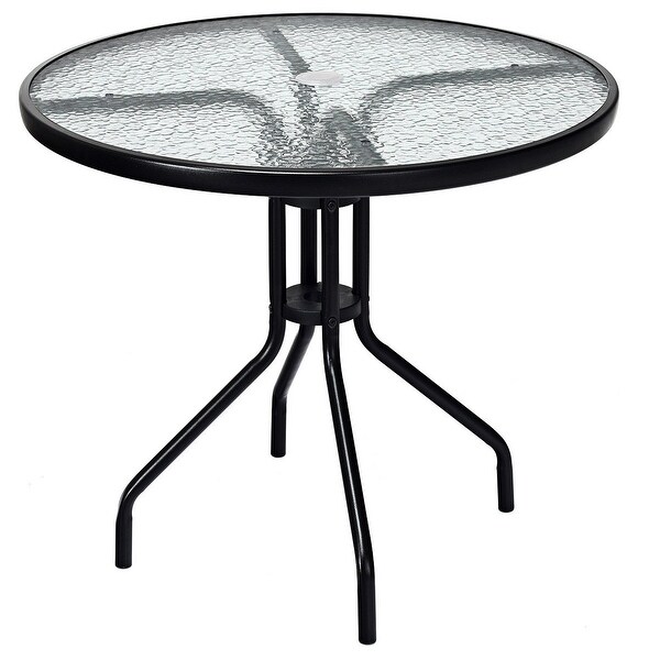 Tempered glass patio deals table