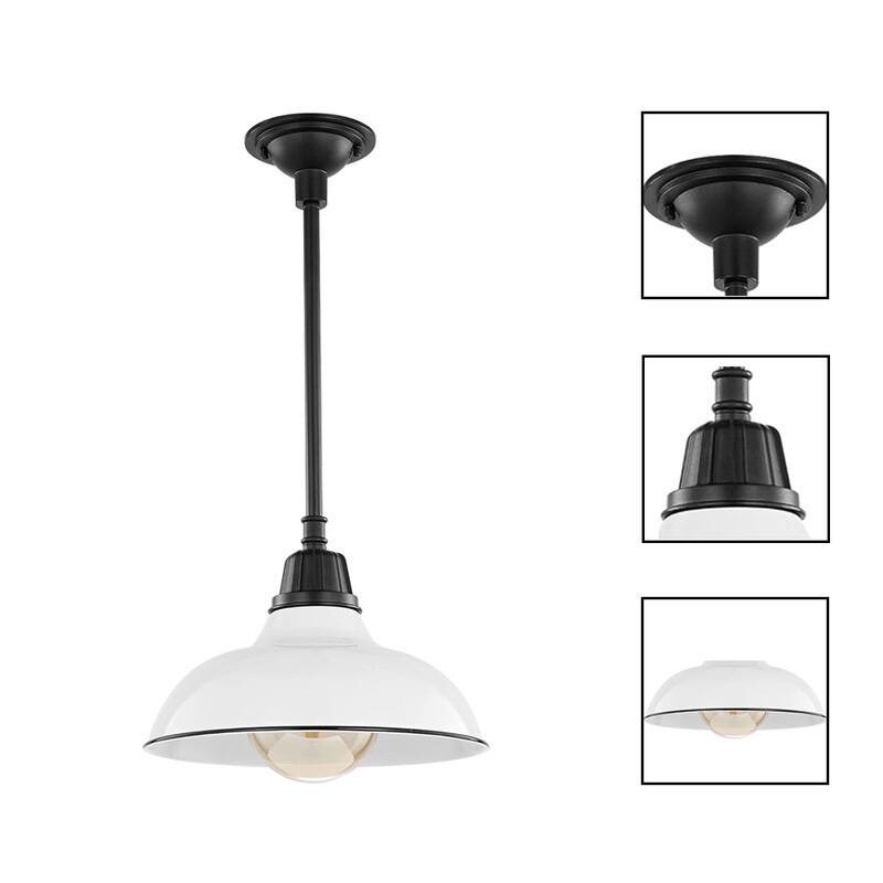 1 Light farmhouse lighting white,black light fixture metal pendant lights