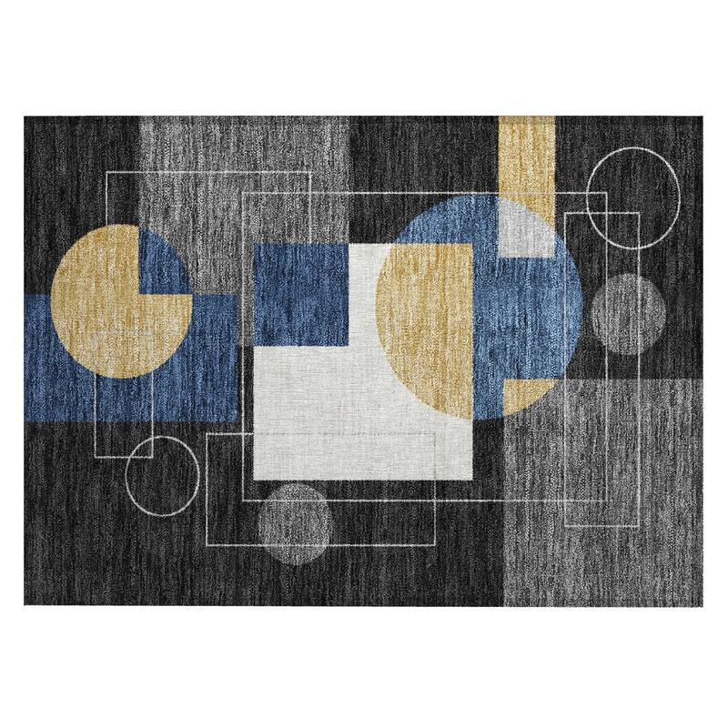 Machine Washable Indoor/ Outdoor Modern Filly Chantille Rug