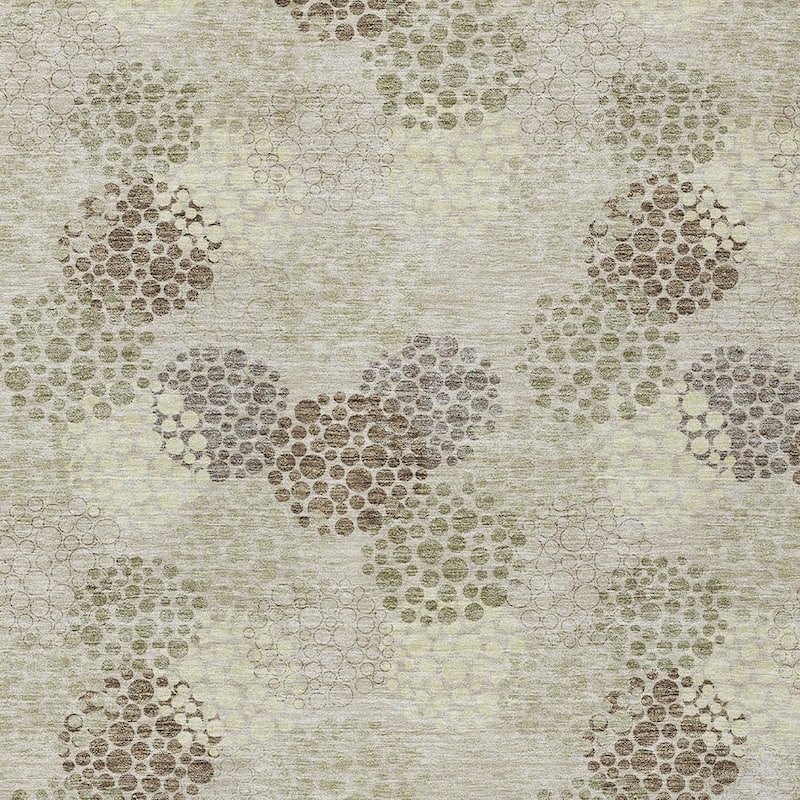 HomeRoots Polka Dot Transitional Rectangle Outdoor Rug