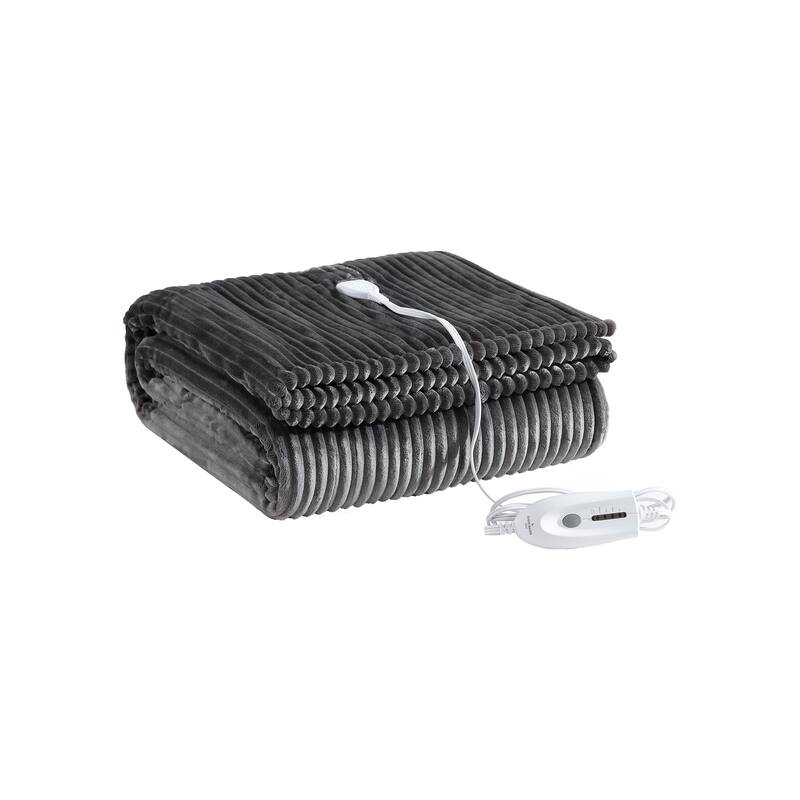 Eddie Bauer Solid Plush Heated Throw Blanket