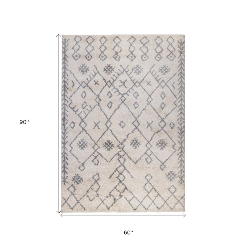 Geometric Stain Resistant Soft Area Rug