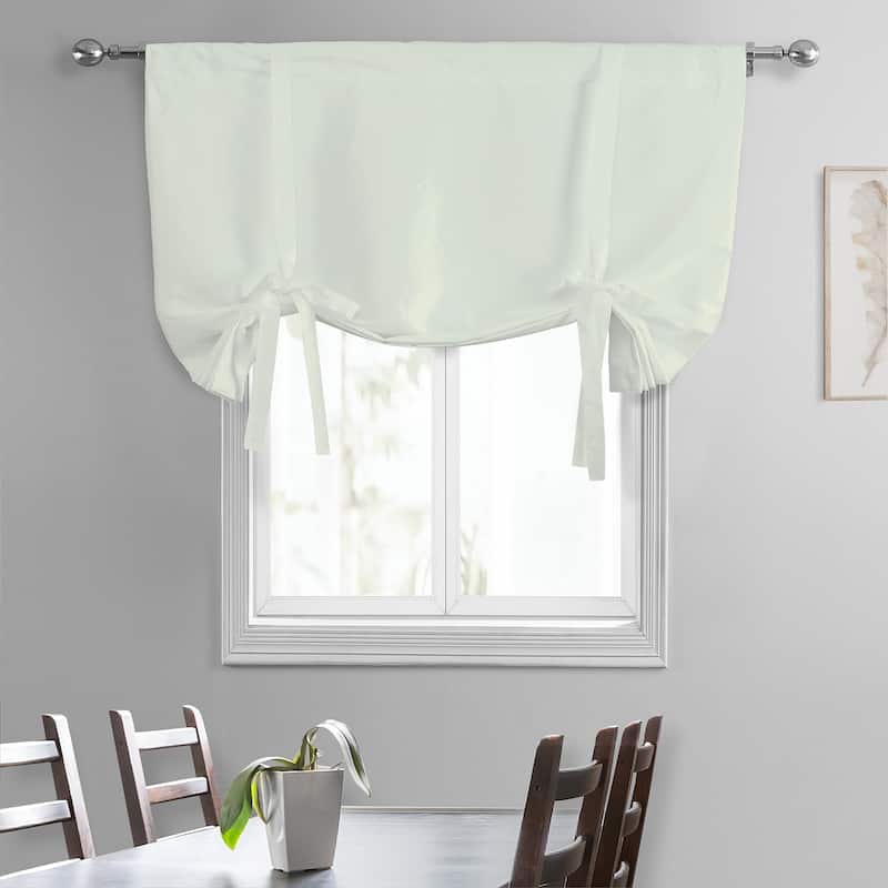 Exclusive Fabrics Faux Silk Taffeta Tie-Up Window Shade (1 Panel)