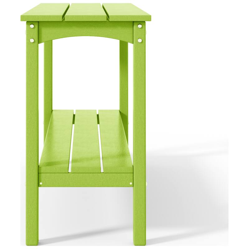 Laguna Hdpe All Weather Outdoor Patio Two Shelf Table