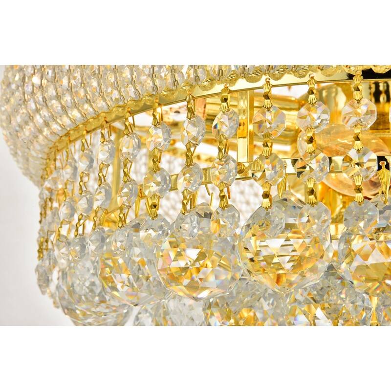 Somette Geneva 8-light Royal Cut Crystal and Gold Chandelier
