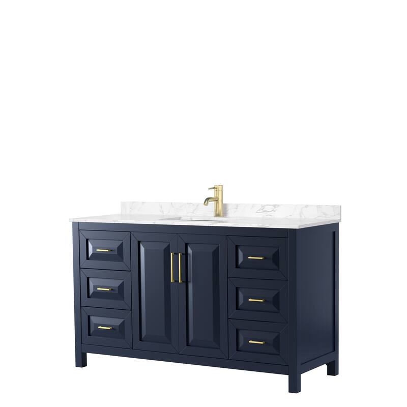Daria 60 Inch Single Vanity, Cultured Marble Top