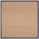 SAFAVIEH Natural Fiber Marina Basketweave Seagrass Rug - 6' x 6' Square - Natural/Blue