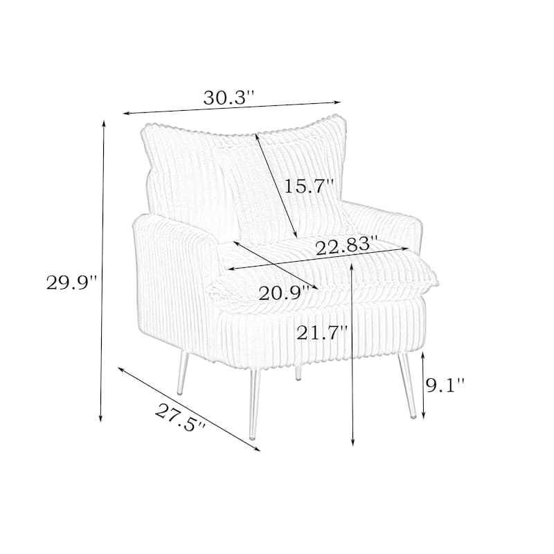 30.31 Inch Single Chair Fashion Sofa Suitable for Living Room