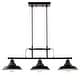 preview thumbnail 1 of 8, 3-Light Dimmable Industrial Pendant Light with Shade