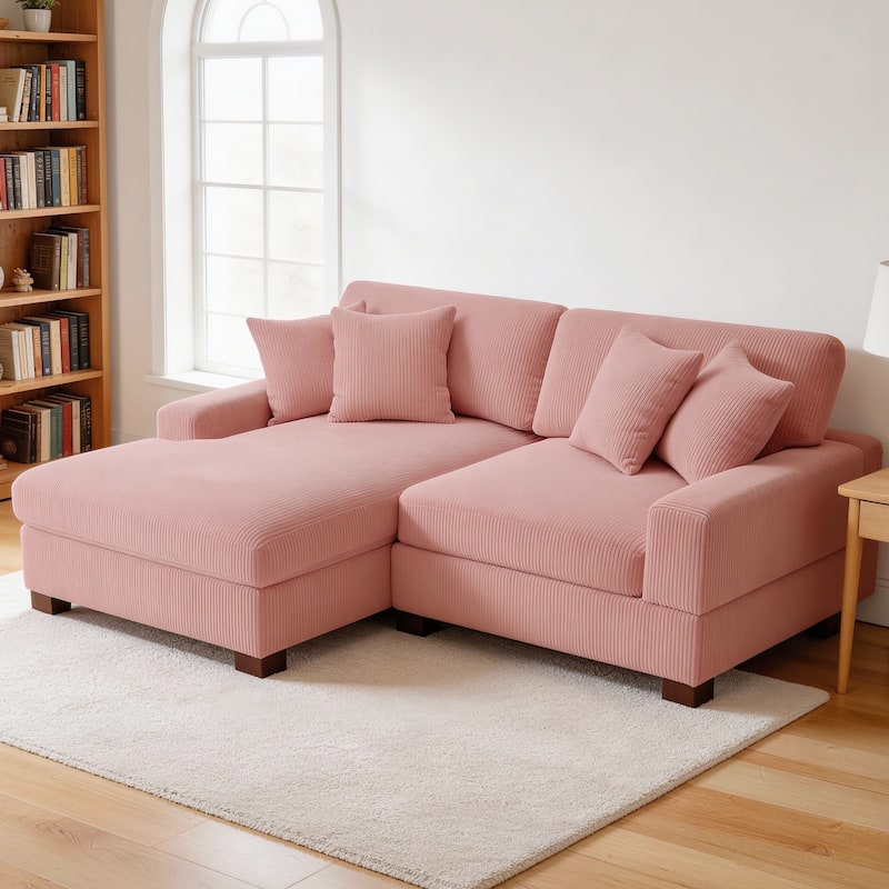 Oversized L-shaped Modular Sectional Sofa with Chaise Lounge