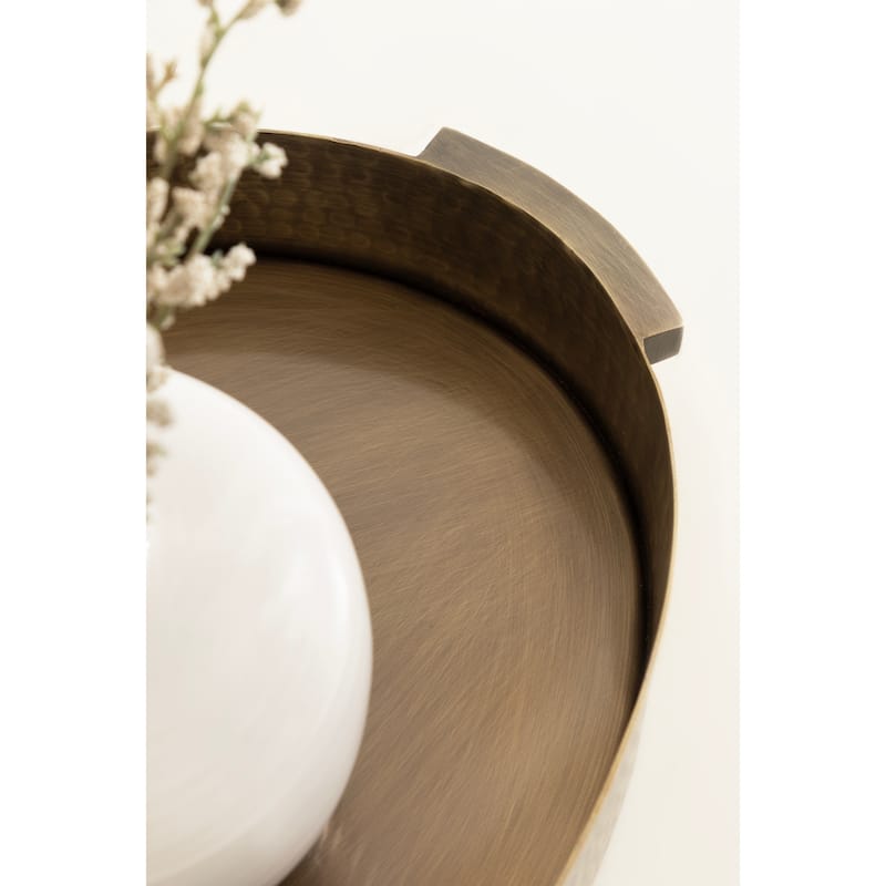 Kate and Laurel Samana Oval Metal Tray