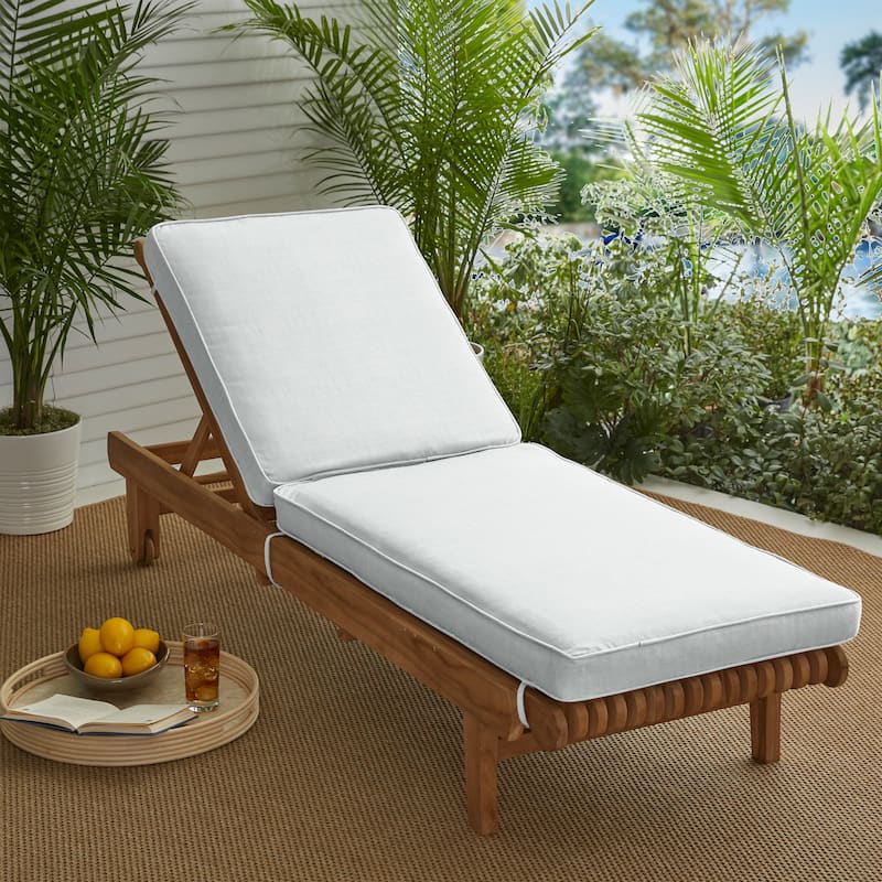 Sorra Home Sunbrella Indoor/Outdoor Chaise Lounge Cushion - 78 in x 21 in x 3 in - Canvas Skyline