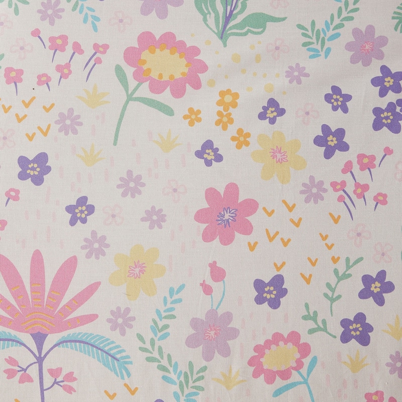 Intelligent Design Kids Thea Floral Reversible Cotton Duvet Cover Set with Throw Pillow