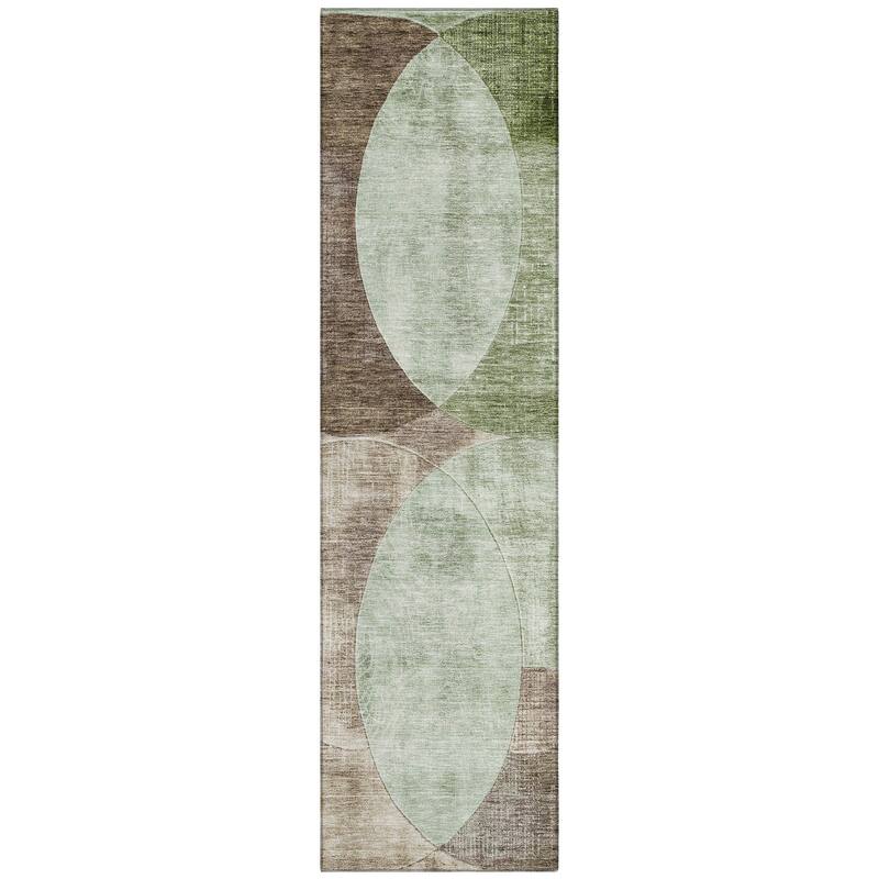 Machine Washable Indoor/ Outdoor Contemporary Deco Chantille Rug