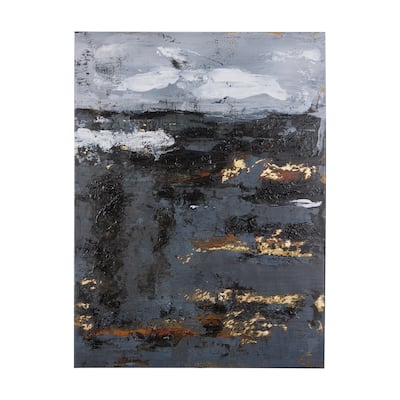 Silver And Gold Inspiration II (40 x 56) Canvas Art Print