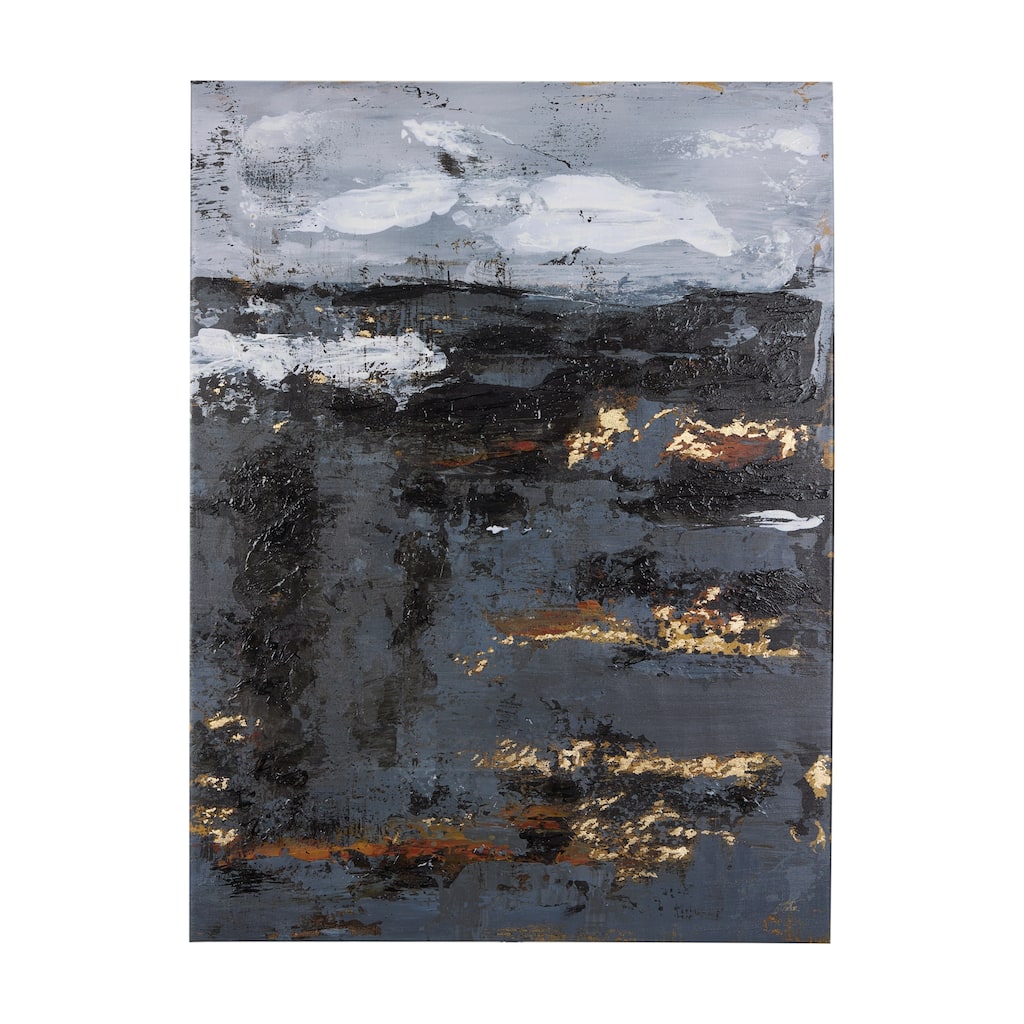 Silver And Gold Inspiration II (40 x 56) Canvas Art Print
