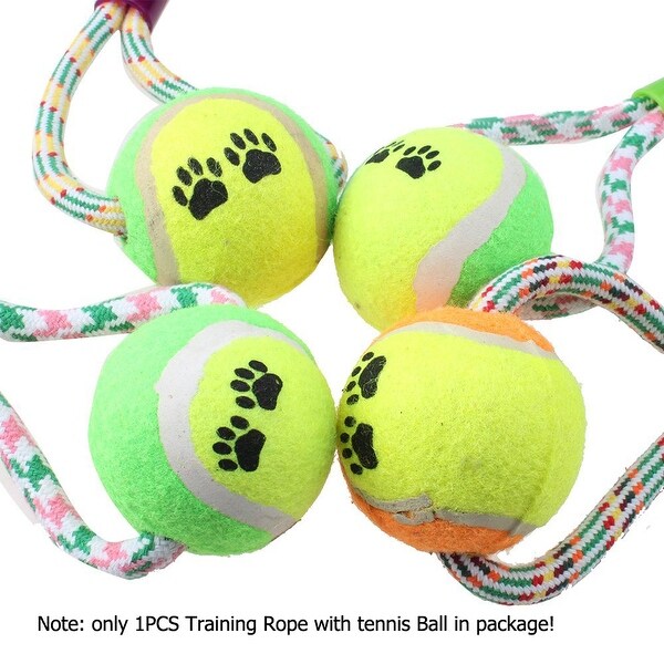 dog toy ball with rope